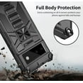 thumbnail image 7 of Designed for Google Pixel 7 Case Basic Phone Case with Stand Bracket Military Grade Drop Protection Dual Layer Shockproof Durable Hard Rigid PC Anti-Scratch Protective Heat Dissipation Cover-Black, 7 of 7