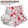 thumbnail image 2 of FORMRS A4 Clipboard Folder with Pen Holder Horizontal Foldable School Office Binder, Pink Floral, 2 of 9
