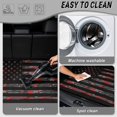 thumbnail image 5 of XYZCANDO Red Camo Flag Car Trunk Mat 29" x 39", Polyester Stitched Edge Cargo Liner, Waterproof Non-Slip Rear Trunk Mat for Sedans, SUVs & Outdoor Use, 5 of 7