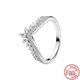 thumbnail image 3 of Authentique 100% 925 argent Sterling couronne coeur fleur aile clair Zircon scintillant CZ Pantaro anneaux pour femmes bijoux anniversaire, 3 of 5
