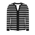 thumbnail image 4 of cocolona Long Sleeve Shirts for Women Dressy Casual Blouses Loose V Neck T-shirts Fashion Striped Print Pullover Tunic Tops, 4 of 6