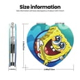 thumbnail image 3 of Pofeuu SpongeBob SquarePants for Portable Pocket Makeup Mirror PU Cover Compact Travel Mirror with Normal and Magnifying Double Sided Glass-Round Shape-Heart Shape, 3 of 9