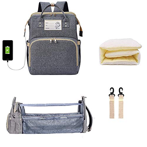 Upgraded 3 in 1 Diaper Bag Baby Diaper Bag with Changing Station