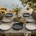 thumbnail image 3 of Homienly Plate Set, 8 Pack 11 Inch Main Course Plate Set, Stackable, Lightweight and Microwave Safe, Stone Gray, 3 of 6