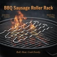thumbnail image 6 of 1 Pcs BBQ Sausage Roller Rack, Portable 360° Hot Dog Roller Grill, Stainless Steel Sausage Griller with 360° Rolling Design Hands-Free Rack for Camping Outdoor Family Cookouts, 6 of 9