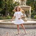 thumbnail image 2 of NIPAXO Girls T-Shirt Ballet Girl Print Cotton Blend Short Sleeve Ballerina Princess Graphic Tee for Girls, White, Sizes 4-5Y, 2 of 6