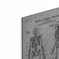 thumbnail image 2 of Luxe Metal Art 'Anatomical Skeleton Blueprint Patent White' Acrylic Glass Wall Art, 16"x24", 2 of 9