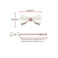 thumbnail image 3 of INSPIRAR CHIC Corbata de moño vintage bicolor para hombres del Día del Padre para banquetes, bodas y más, blanco-rosa, talla única, 3 of 4
