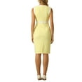 thumbnail image 3 of INSPIRE CHIC Women's Sheath Dresses Office Sleeveless Contrast Color Pencil Dress, 3 of 5