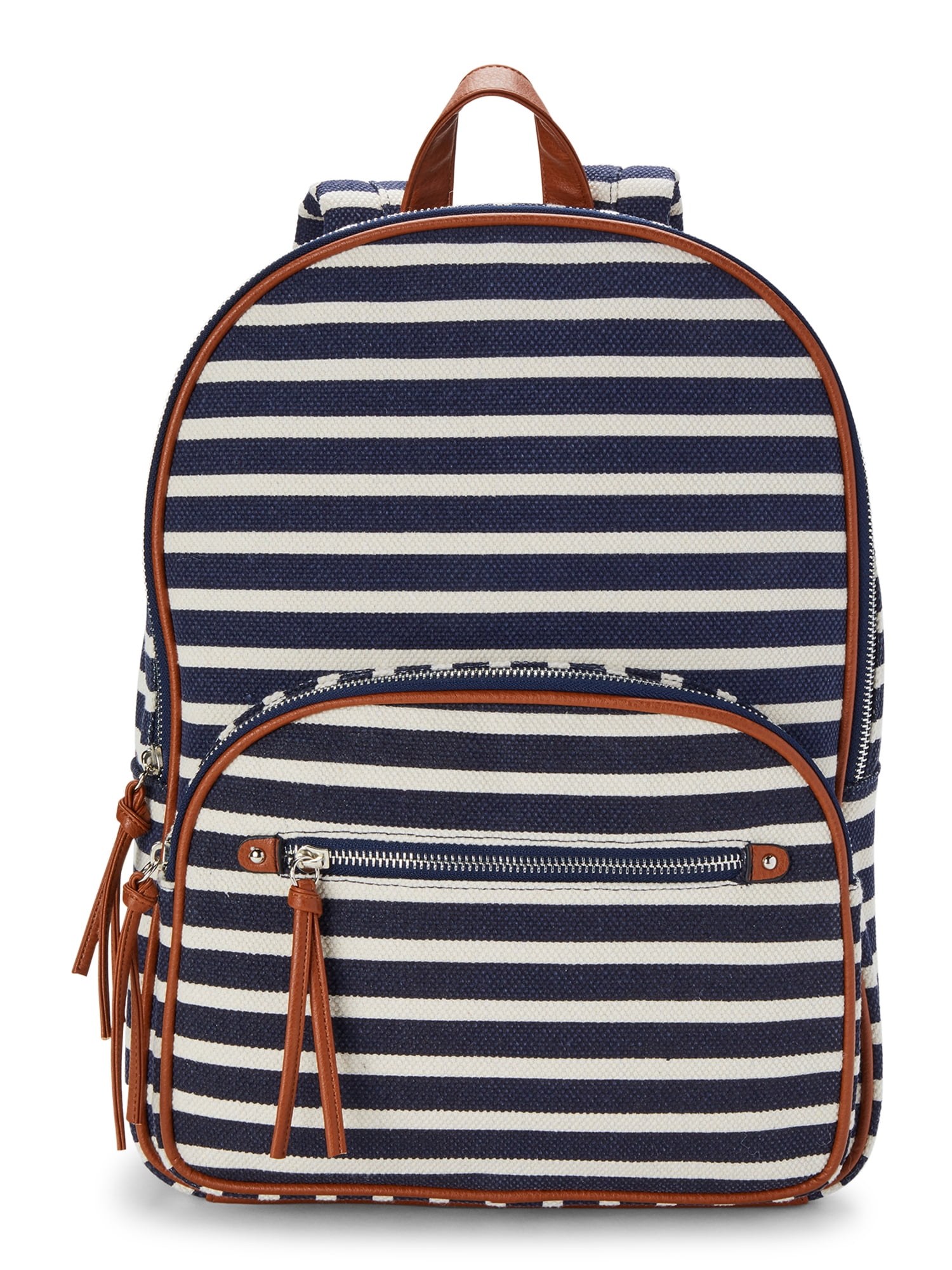 No Boundaries Navy and White Stripe Double Gusset Backpack – Walmart ...