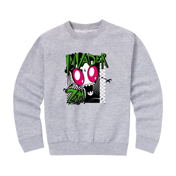 Invader ZIM - ZIM and GIR Graphic Long Sleeve Fleece Sweatshirt
