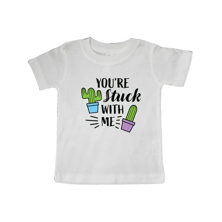 

Inktastic You re Stuck with Me with Cacti Gift Baby Boy or Baby Girl T-Shirt