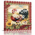 thumbnail image 2 of Vintage Rooster Wall Art Painting on Canvas, Pastoral Watercolor Sunflower Plaid Canvas Art Home Prints Wall Art Framed Modern Artwork for Living Room Bedroom Wall Decor 16x16in, 2 of 9