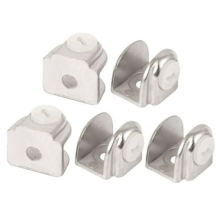 

5pcs Semi-circular Metal Glass Shelf Clamp Bracket Holder for 3-8mm Thickness