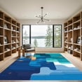 thumbnail image 2 of ODIKA 8'x10' Machine Washable Non-Slip Area Rug, Geometric Navy Blue High Traffic Rug with Pad, Blue, 1058488, 2 of 8