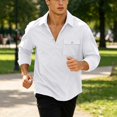 thumbnail image 6 of LIaqionyy Big and Tall Golf Shirts for Mens Long Sleeve Button Collared Pullover Shirt Business Work Tops with Pocket, 6 of 7