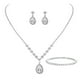 thumbnail image 1 of Nvzi Conjunto de joyería nupcial, collar de cristal, pulsera, pendientes, conjunto para novia, dama de honor, fiesta de graduación, conjunto de joyería, accesorios, B10, 1 of 4