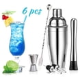 thumbnail image 2 of Juego de coctelera de acero inoxidable Nikou 6 piezas barman, 2 of 12