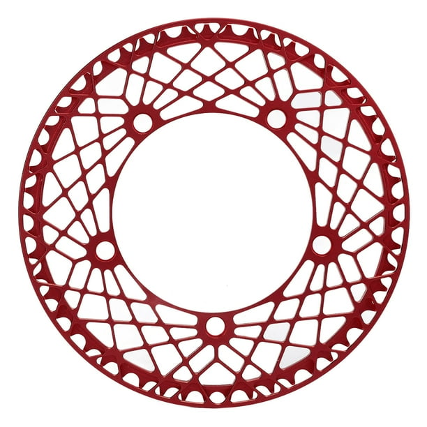 BOLANY Aluminum Alloy Folding Bike Chainring for 130 BCD 53TAnode Red