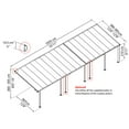 thumbnail image 5 of Palram - Canopia Feria 13' x 34' Polycarbonate/Galvanized Steel Patio Cover - White/Clear, 5 of 10