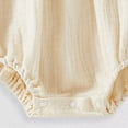 thumbnail image 4 of TOWED22 Newborn Dress Baby 0-3 Infant Girl Outfit Sleeveless Tulle Ribbed Romper Pink Dress with Hairband Beige,6-12 M, 4 of 7
