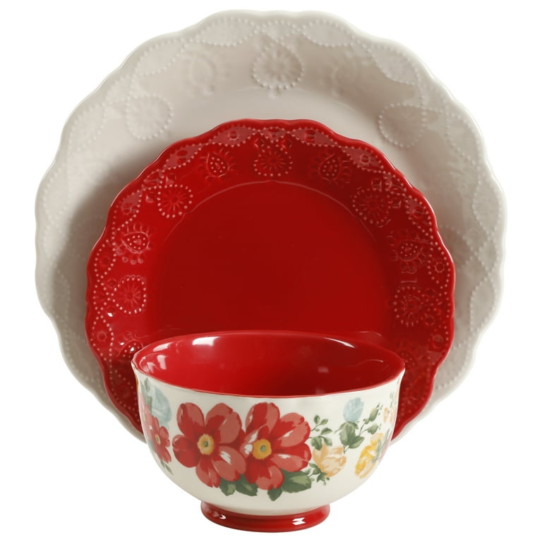 The Pioneer Woman Classic Ceramic Breezy Blossom Cookware Set, 12 Piece Set, Size: 12pc, Multicolor