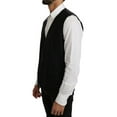 thumbnail image 2 of Dolce & Gabbana Black Solid Wool Silk Vest, 2 of 4