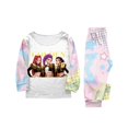 thumbnail image 1 of Kpop Demon Hunters Family Pajamas Matching Set, Kpop Demon Hunters Family Matching Long Sleeve Tops+Pants 2 Piece Pajamas Set, Halloween Christmas Paj Matching Sets for Pink Sleeve Print#Kids 140, 1 of 4