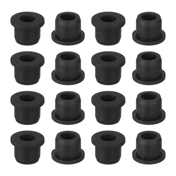 Uxcell 20Pack 1/3" ID, 4/8" Drill Hole Rubber Grommets, Top Hat Grommets Firewall Hole Plug Fit 8mm Wire, Black