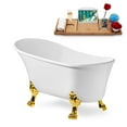 thumbnail image 2 of 55" Streamline N346GLD-IN-ORB Clawfoot Tub and Tray With Internal Drain, 2 of 8
