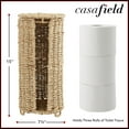 thumbnail image 4 of Casafield Toilet Paper Roll Holder with Lid - Natural, Fits 3 Rolls, Free Standing Seagrass Bath Tissue Storage Organizer for Bathroom, 4 of 8