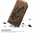 thumbnail image 4 of Feishell Wallet Case For iPhone 15 Pro Max, Magnetic Folio Card Slots Holder Kickstand Premium PU Leather Butterfly Patterned Embossed with Wrist Strap Cover For iPhone 15 Pro Max, Brown, 4 of 13