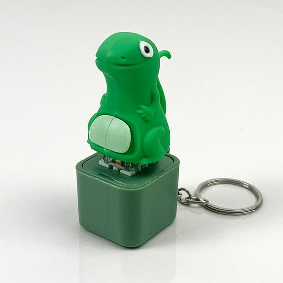 Viral Lizard Button Keychain With Sound & Light, Rechargeable Funny Stress Relief Gadget For Adults, Office Desk & Prank Gift