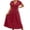 Red, variant on Ruimatai Women's V-Neck Twist Waist Short Sleeve A-Line Casual Midi Dresses for Women Work Office & Party Wear