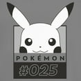 thumbnail image 2 of Junior's Pokemon Pikachu Black and White Graphic Tee Charcoal X Large, 2 of 3