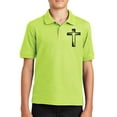 thumbnail image 4 of XQYLOS Tween Boys Girls Aestheti𝐜 Lapel Neck Shirt Short Sleeve Cross Print Tennis School 𝐔niform Collared Tops, 4 of 8