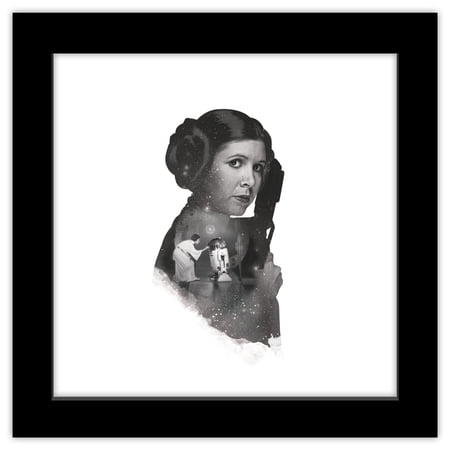 Gallery Pops Star Wars: Saga – Princess Leia Artistic Atmosphere Portrait Wall Art Black Framed Version 12 x 12