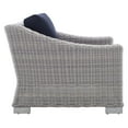 thumbnail image 5 of Modway Conway Sunbrella® Outdoor Patio Wicker Rattan 7-Piece Sectional Sofa Set in Light Gray Navy, 5 of 11