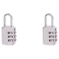 thumbnail image 3 of Transemion Mini 3 Digit Combination Password Lock Alloy Cabinet Travel Luggage  for EDC Padlock white 2Set, 3 of 6