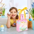 thumbnail image 5 of Pink Non Woven Gift Bag with Handle, Reusable Bunny Bags for Easter Eggs Treats Party Favors Holiday Decor 8.6X9X4.3 Inch, 5 of 7