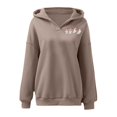 thumbnail image 3 of And Winter Fashion Trend Printed Women's Hooded Sweatshirt Without Pockets Casual Sweatshirt Pullover Sweatshirt Tops for Women Long Jacket Tunic Side Zip Hoodies Plain Pullover Sweatshirt Women, 3 of 4