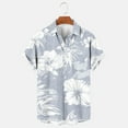 thumbnail image 5 of RYDCOT Hawaiian Shirt for Men Tropical Shirts Summer Beach Button Down Short Sleeve Luau Aloha Floral Cruise Vacation Outfit Blue, 5 of 6
