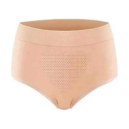 Bigersell Cute Underwear for Women Clearance Workout Underwear Women Cheeky Panty Style P-1381 Nylon Brief Panties G String Thong Briefs Mid Waist Women Cheeky Panties Beige L