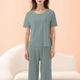 thumbnail image 2 of Baberdicy Women's Ice Silk Pajama Set - Lightweight Cooling Sleepwear for Summer Green Xl, Women's Summer Thin Cold Ice Home Clothes, 2 of 4