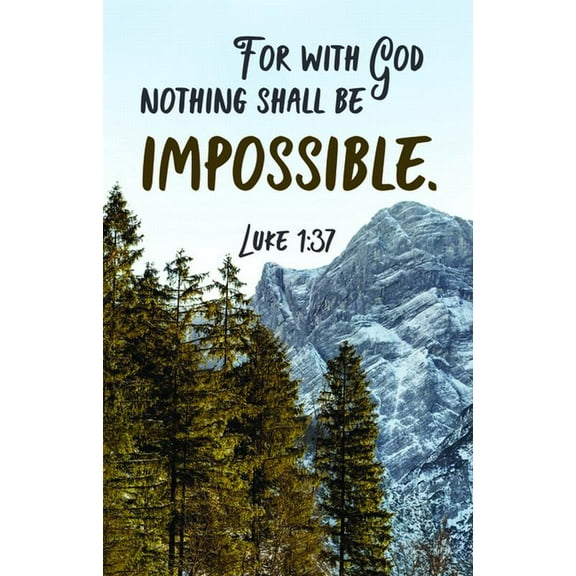 General Worship Bulletin: With God (Package of 100): Luke 1:37 (Kjv) (Other)