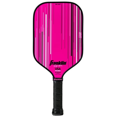 UPC: 0025725571000 | Franklin Sports Pro Pickleball Paddles – Signature Series Pro Pickleball Paddle with MaxGrit Surface – USA Pickleball (USAPA) Approved Tournament Pickleball Paddle – 16mm Polypropylene Core – Pink