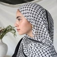 thumbnail image 4 of Palestine Scarf Islamic Chiffon Scarf Keffiyeh Hijab Palestinian Hijab Shawls, 4 of 5