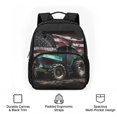 thumbnail image 6 of KUIFORTI American Flag Tractor School Backpack for Kids Teens Breathable with Laptop Compartment Comfortable for Daily Use Holiday Gifts Travel Friendly, 6 of 7