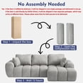 thumbnail image 3 of IDEALSOUL Sectional Sofa, 101" L-Shaped Modular Cloud Couch,Unique Chenille Fabric Couches and Sofas,Compression Sofa No Assembly Required(Light Gray), 3 of 13