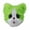 Green, variant on Halloween Furry Plush Cat Masquerade Mask Realistic Animal Mask Costume Gray